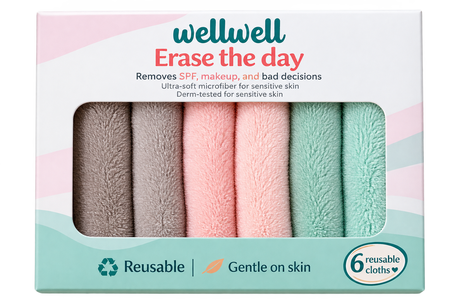 wellwell reusable make-up cleansing cloths