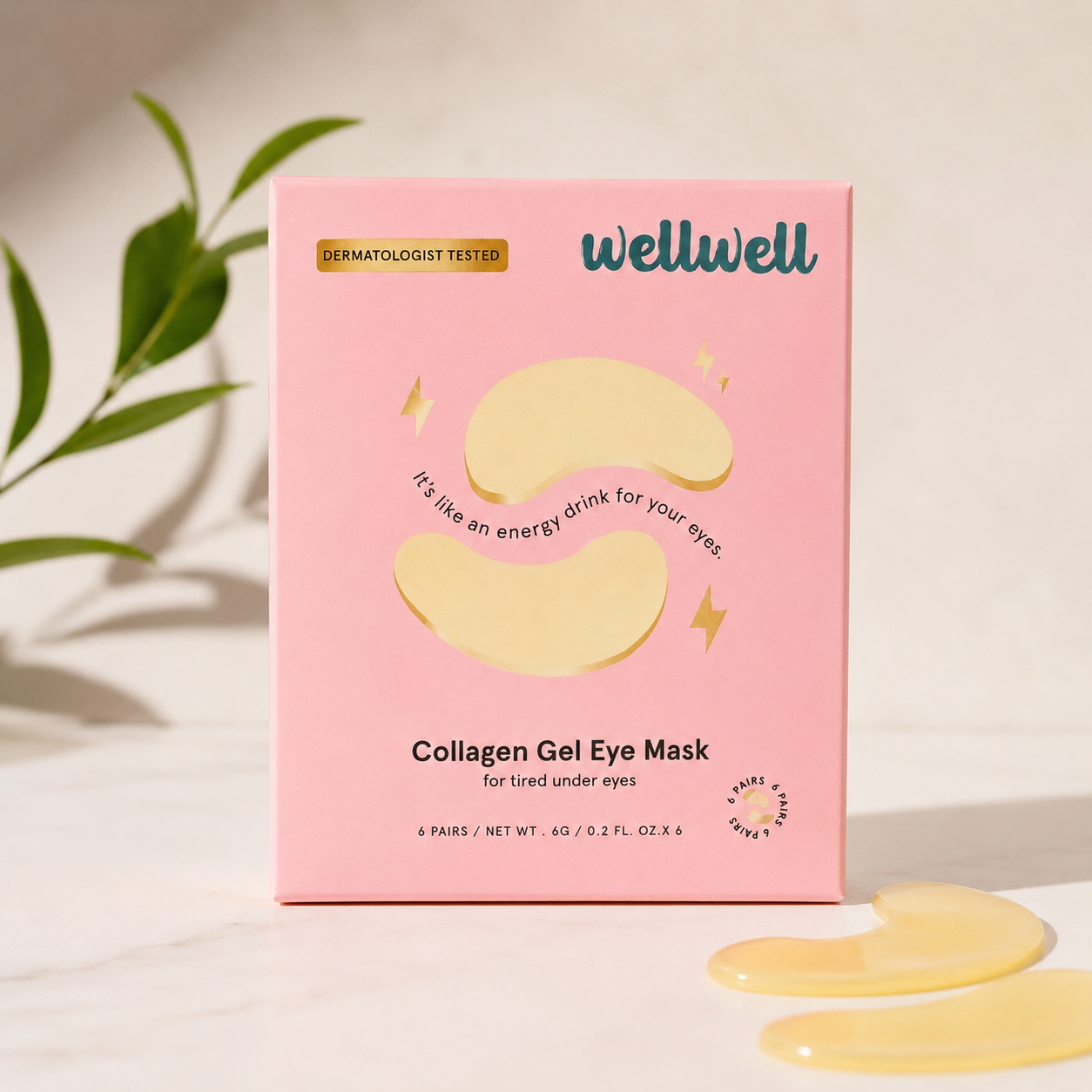 wellwell Collagen Gel Eye Masks — 6 Pairs