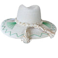 The Goldie Hat Company Mallorca Green & White- S
