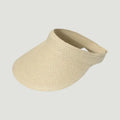 Open-Crown Raffia Sun Visor, Natural and Tan- Pick a Patch